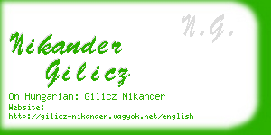 nikander gilicz business card
